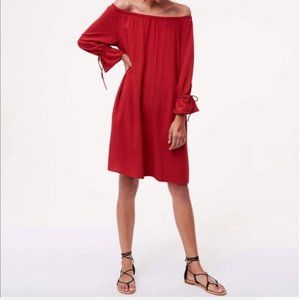 NWT Loft Red Off the Shoulder Dress